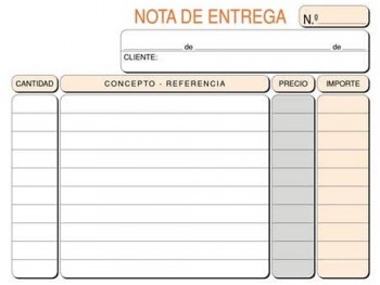 TALONARIO DE NOTAS DE ENTREGAS