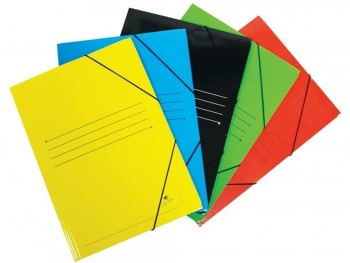 CARPETA DE CARTON PLASTIFICADO FOLIO GOMAS Y SOLAPAS