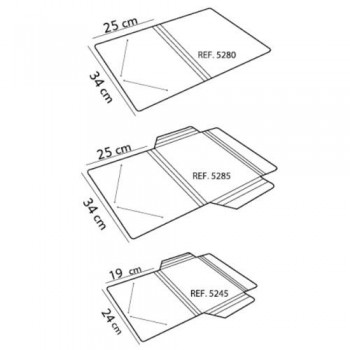 CARPETA DE CARTON GOFRADO DE GOMAS Y SOLAPAS