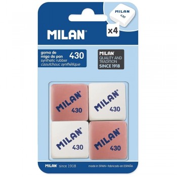 GOMAS DE BORRAR MILAN 430 EN BLISTER DE 4