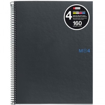 CUADERNO MICROPERFORADO DE TAPAS EXTRADURAS 160 HOJAS NOTEBOOK 4