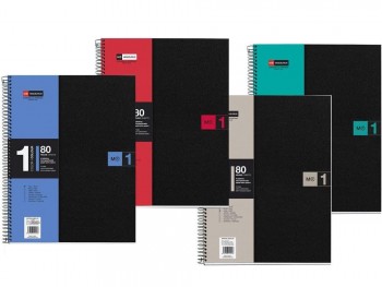 CUADERNO MICROPERFORADO CON TAPA DE PLÁSTICO 80 HOJAS NOTEBOOK 1