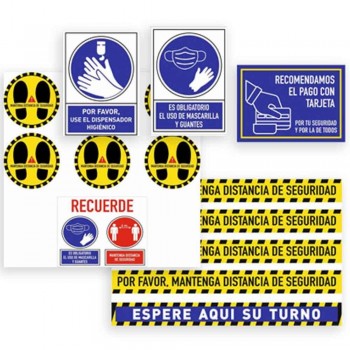 SEÑALIZACIÓN DE SEGURIDAD SANITARIA EN VINILO