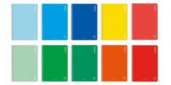 BLOC DE ESPIRAL CON TAPA BLANDA SURTIDOS 80 HOJAS PACSA BASIC