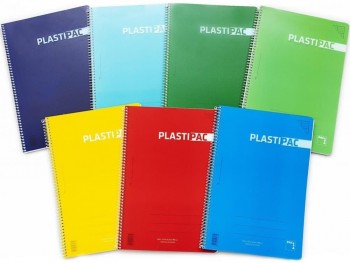 CUADERNO PEQUEÑO CON TAPA DE PLÁSTICO 80 HOJAS PACSA PLASTIPAC