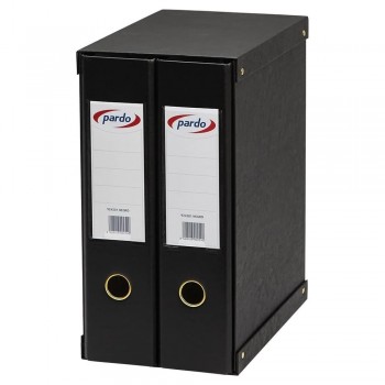 MODULO DE 2 ARCHIVADORES PLASTICO TAMAÑO FOLIO SIN RADO PARDO