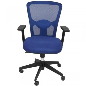 SILLA CON RESPALDO DE MALLA AZUL POZUELO