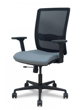 SILLA DE OFICINA  HACHES TRASLACK  ASIENTO GRIS BRAZOS 2D