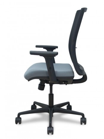 SILLA DE OFICINA  HACHES TRASLACK  ASIENTO GRIS BRAZOS 2D