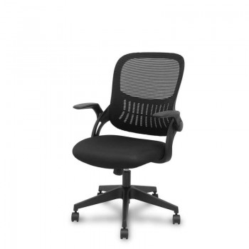 SILLA DE OFICINA OPTI544 NEGRO RESPALDO MALLA NEGRO