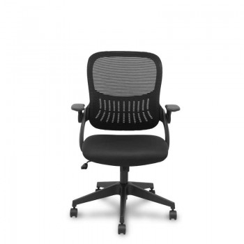 SILLA DE OFICINA OPTI544 NEGRO RESPALDO MALLA NEGRO