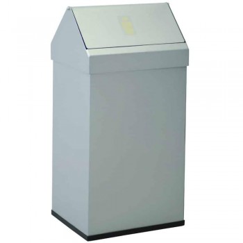 PAPELERA METÁLICA DE TAPA BASCULANTE 41 L