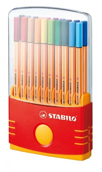 ESTUCHE DE ROTULADORES STABILO POINT 88 CAJA DE 20