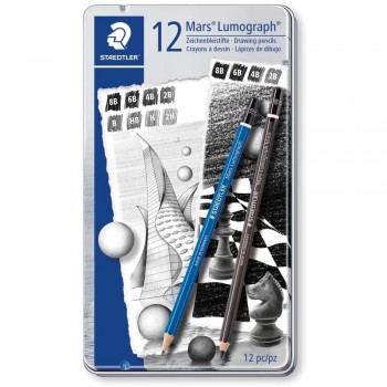 LÁPICES PREMIUM STAEDTLER MARS LUMOGRAPH 100 CAJA DE 12