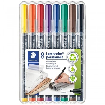 ROTULADOR PERMANENTE STAEDTLER LUMOCOLOR RETROPROYECCIÓN PUNTA SUPERFINA S