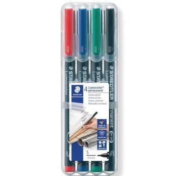 ROTULADOR PERMANENTE STAEDTLER LUMOCOLOR RETROPROYECCIÓN PUNTA SUPERFINA S
