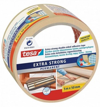 CINTA ADHESIVA DE DOBLE CARA PARA MOQUETAS TESA EXTRA STRONG