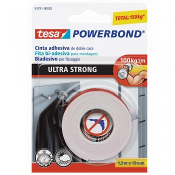 CINTA ADHESIVA DE DOBLE CARA TESA POWERBOND ULTRA FUERTE