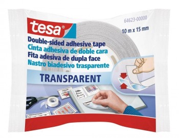 CINTA ADHESIVA DE DOBLE CARA TRANSPARENTE TESA