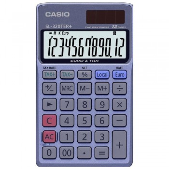 CALCULADORA DE BOLSILLO CASIO SL-320TER 12 DÍGITOS