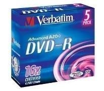 DVD-R WIDE INKJET 4,7GB 16X IMPRIMIBLE ADVANZED AZO VERBATIM